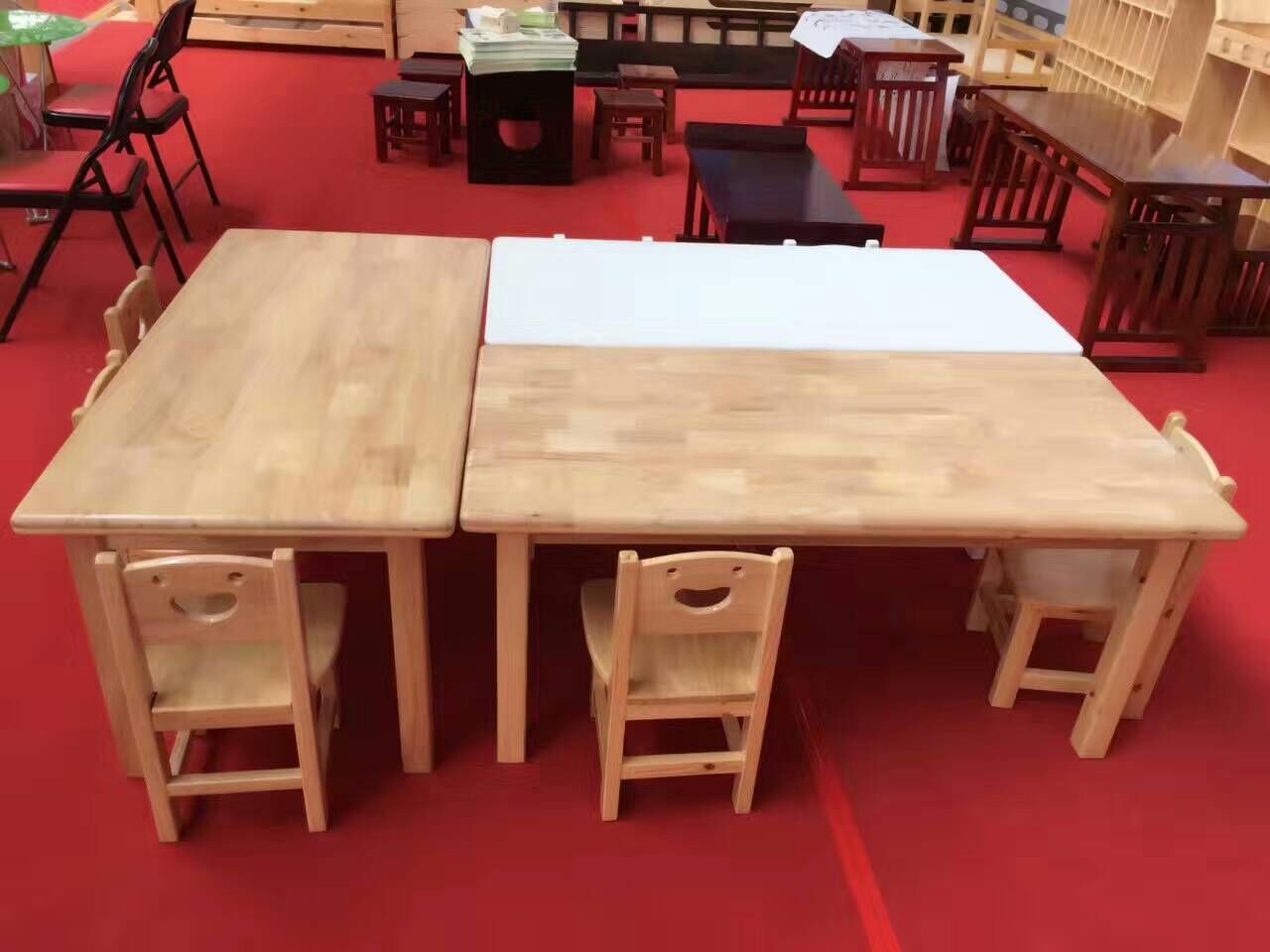 幼儿园实木课桌椅 儿童木质实木桌椅 幼儿园家具厂家