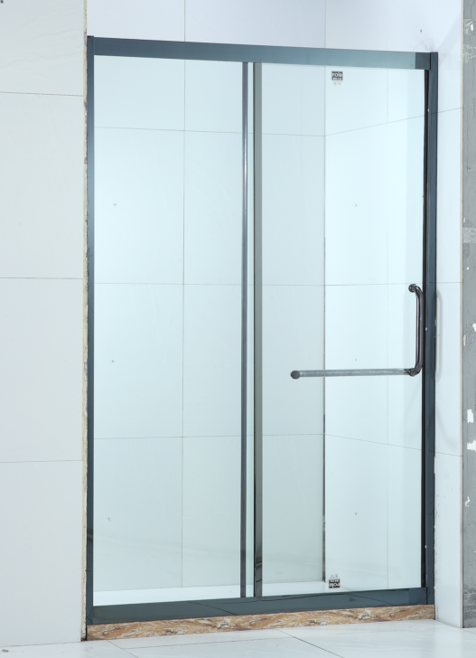 定制淋浴房屏风一字形沐浴隔断洗澡间钢化玻璃卫生间平开门WC6231 包送货入户安装 每平方计价