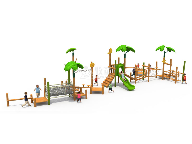 大型儿童乐园游乐设施 公园实木组合滑梯 幼儿园大型玩具滑梯