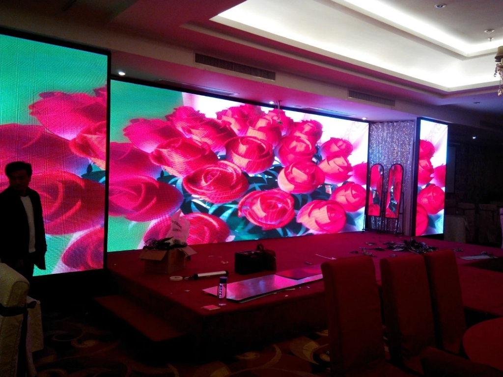 中高档餐厅全彩LED显示屏安装调试、合肥科迈视听