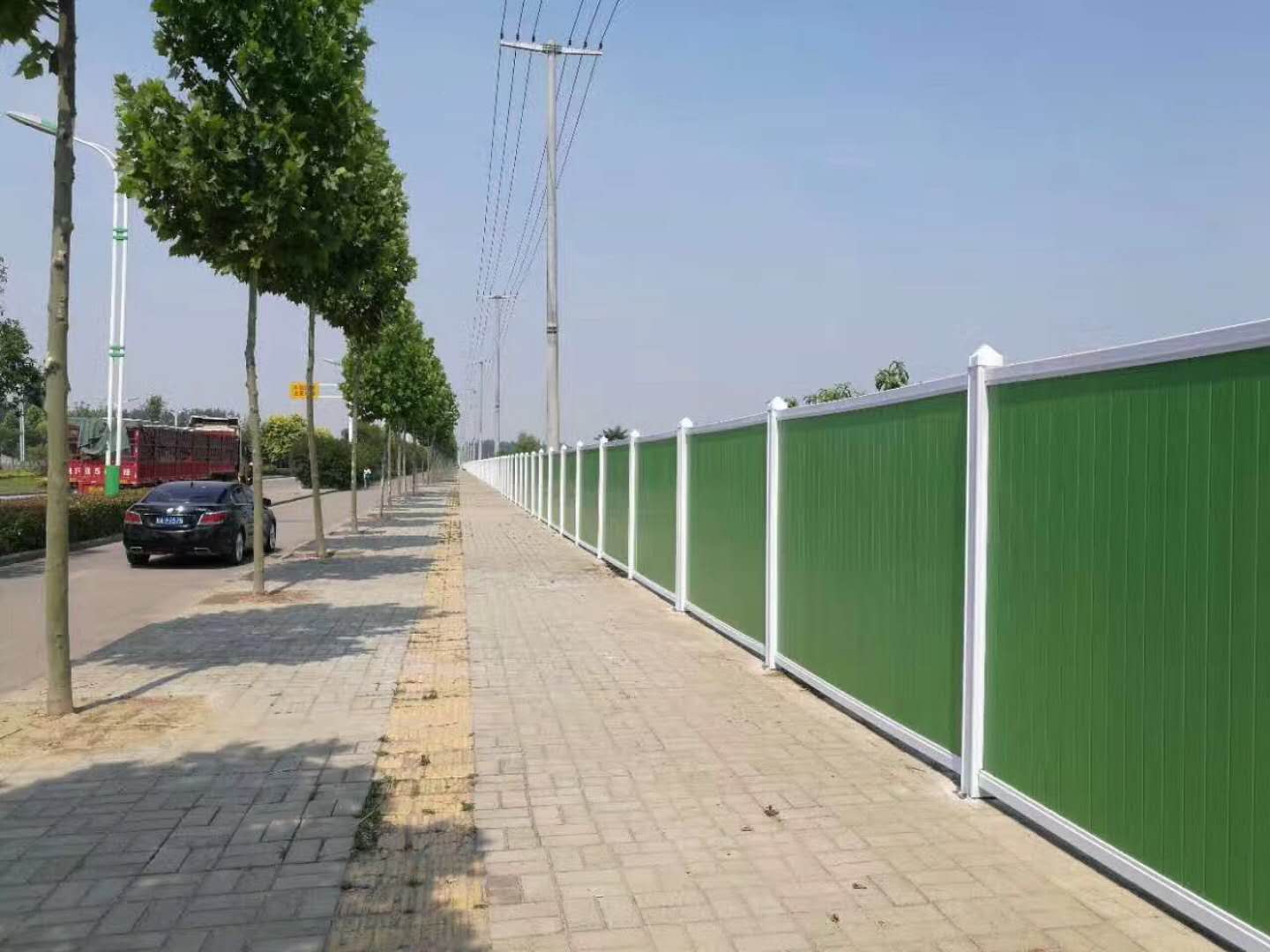 PVC工程围墙 绿色环保围挡