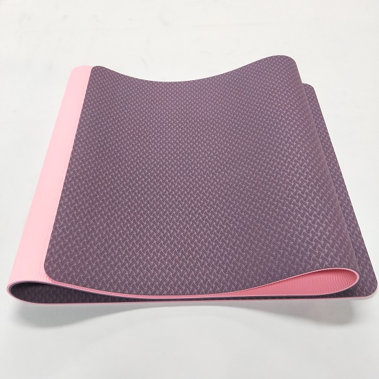 供应yuga|深紫瑜伽垫|双层新款瑜珈垫TPE厂家直销一件代发