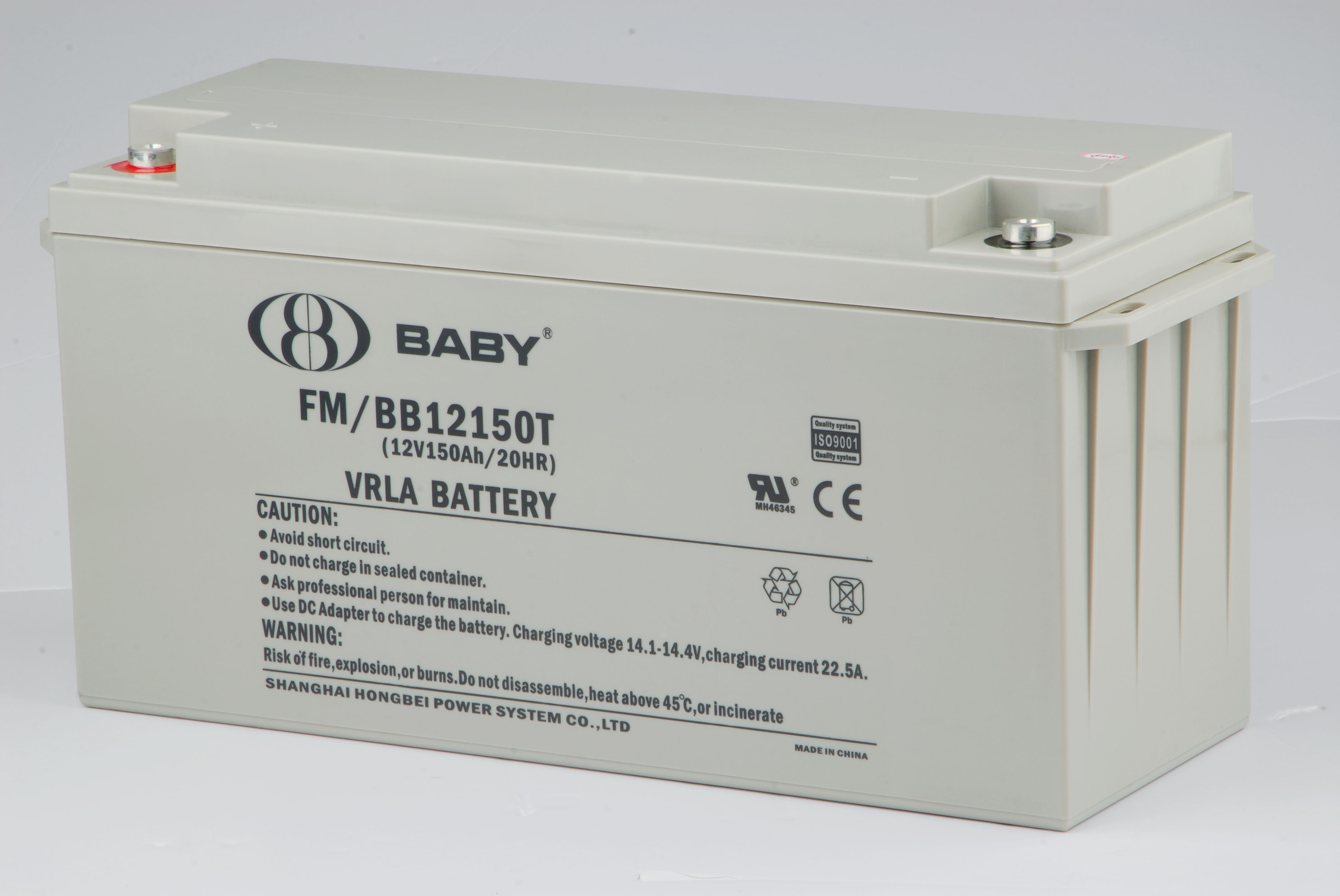 鸿贝蓄电池12V150AH 型号FM/BB12150T全新价格