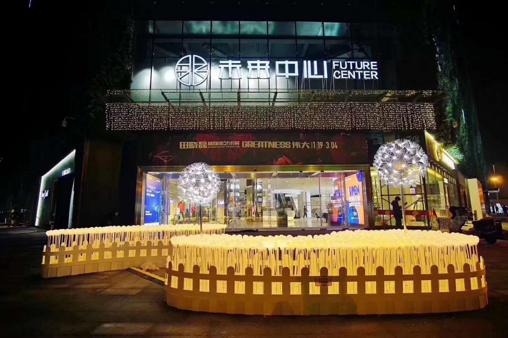 LED玫瑰灯海园道具出租浪漫花海租赁