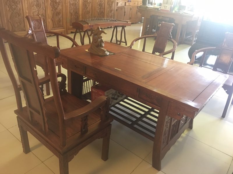 西安仿古餐桌 中式餐桌 实木餐桌 榆木餐桌 简易餐桌