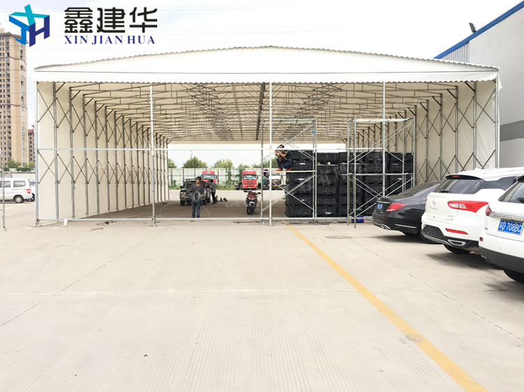 天津河东区厂家直销大排档广告帐篷活动式雨棚移动帆布雨蓬