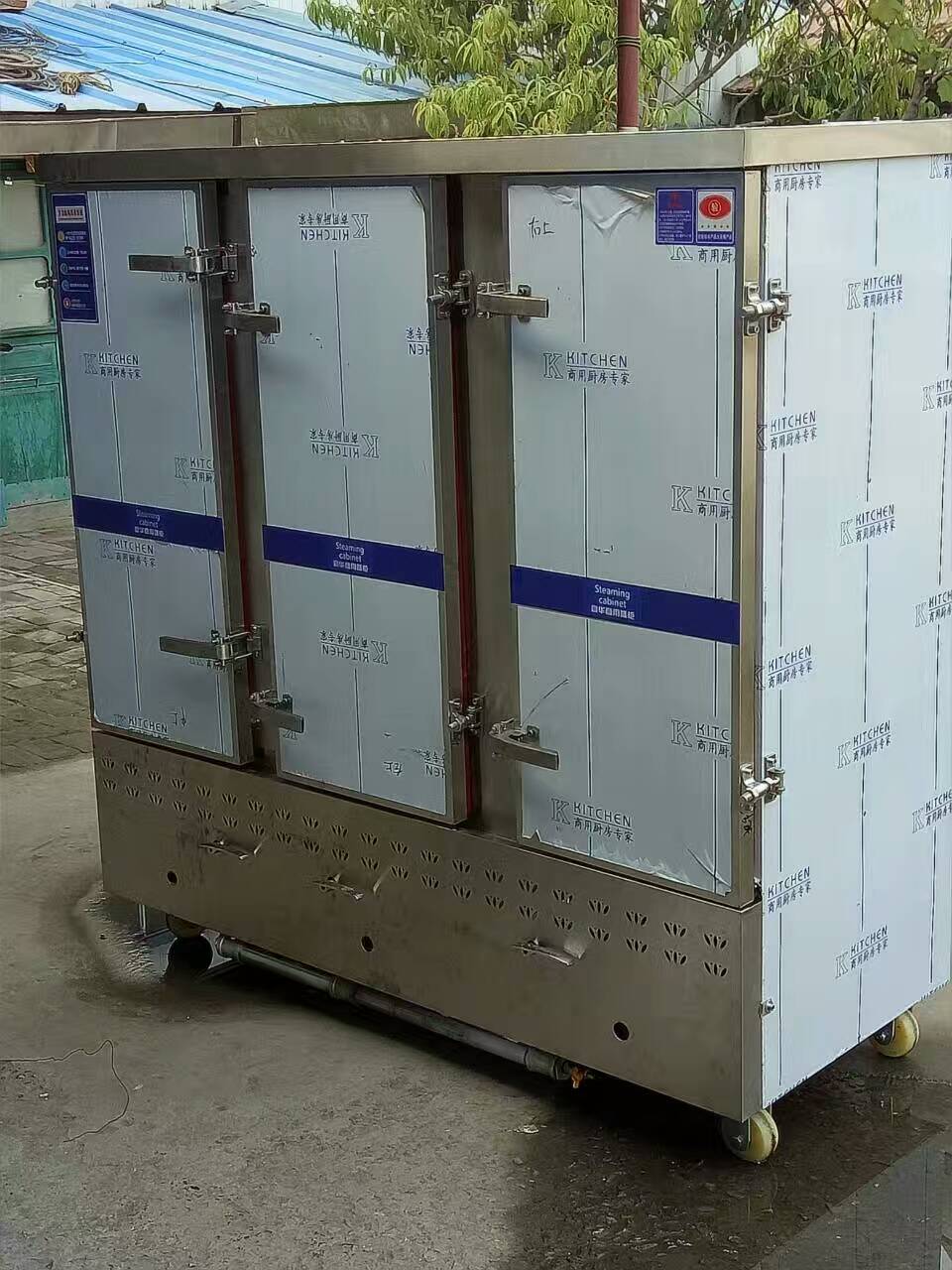 枣庄燃气双门蒸箱厂家 大型自动控时控温蒸箱价格 食品电蒸箱直销