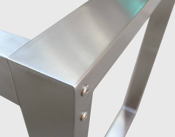 不锈钢L型桌架拐角型电脑桌腿7字形支架定制定做