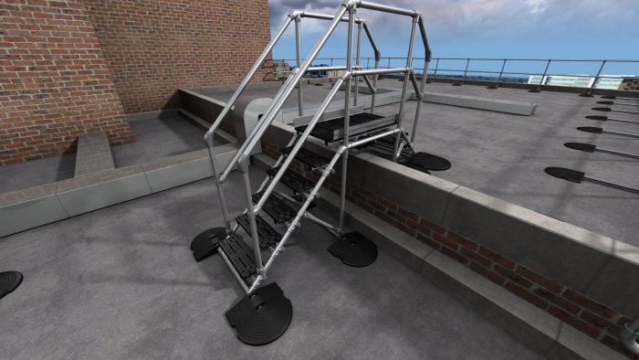 定制化过桥梯平台梯 设备屋顶管道安全跨步
