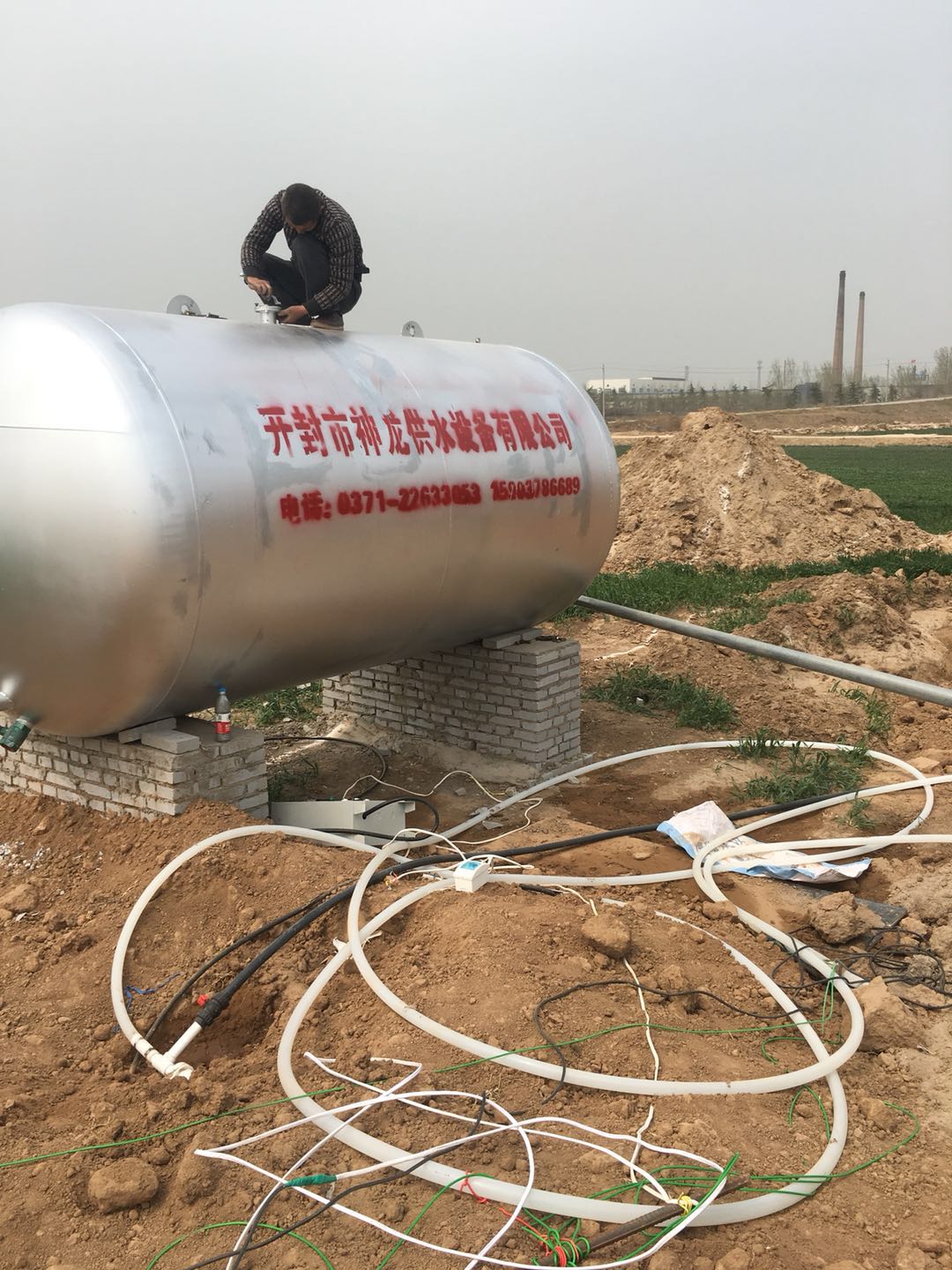 郑州港区顾客购买10T无塔供水设备现场