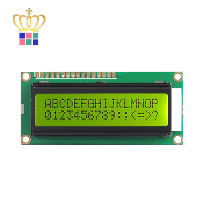 供应1602黄绿膜LCD黄绿色LED 液晶显示LCM