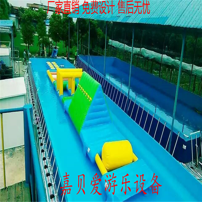 广西大型水上乐园水上闯关充气水池支架水池移动泳池厂家定制