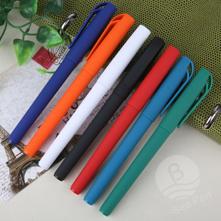 中性笔LOGO签字笔 商务水笔 广告塑料中性笔订做 办公笔厂
