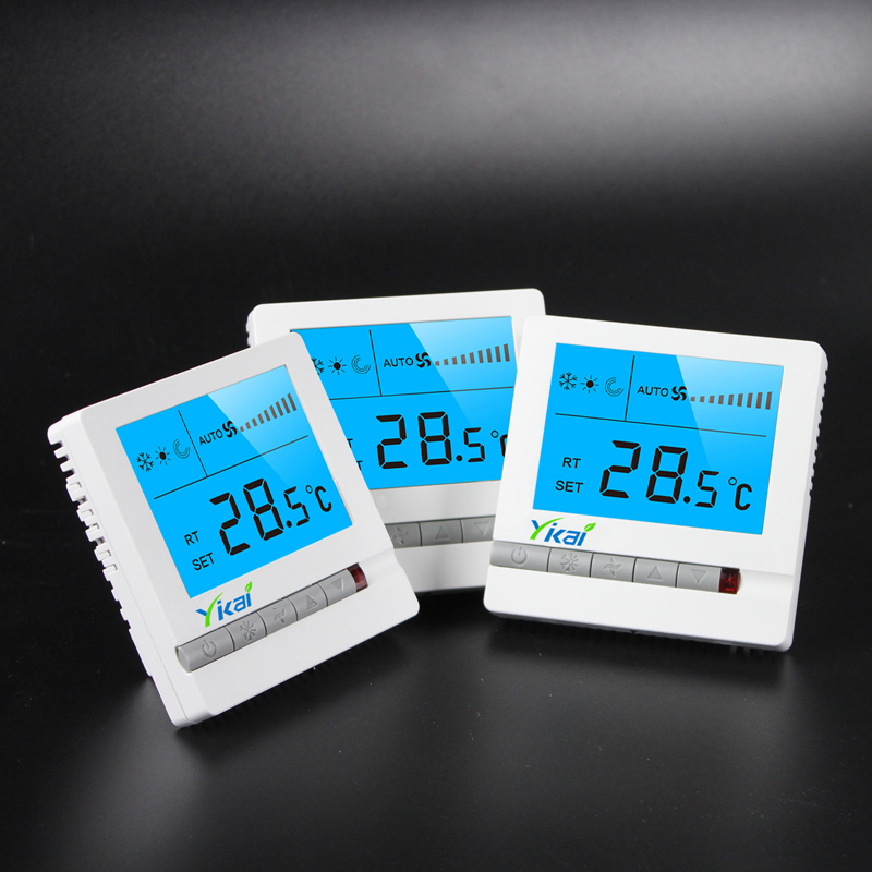 中央空调液晶温控器数显风机盘管温度控制器86型三速控温开关特价