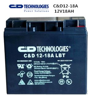 大力神蓄电池 西恩迪）C&D12-18ALBT/12V18AH蓄电池