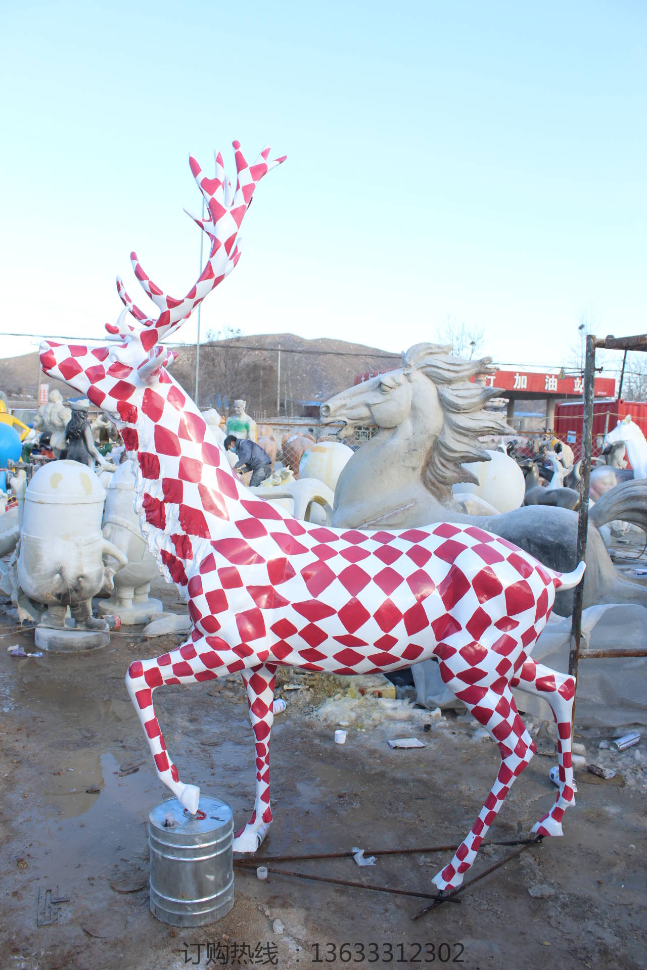 湖南厂家康大雕塑动物羊雕塑 动物雕刻摆件