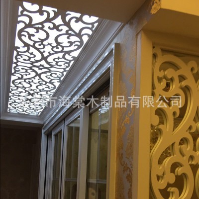 广东 PVC发泡板 免漆隔断墙 欧式装饰吊顶雕花镂空板热销