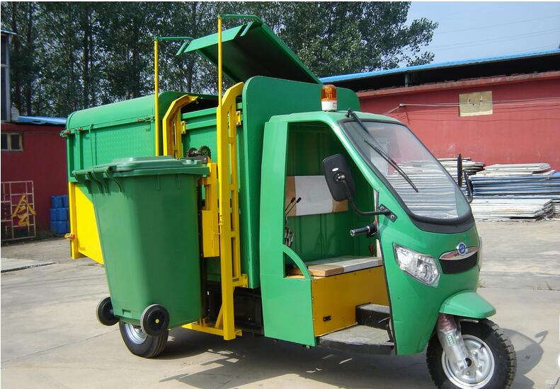 小林清洁环卫用翻桶垃圾清运车 电动三轮垃圾运输车厂家