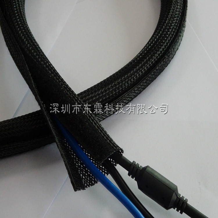 魔术贴编织套管尼龙编织网管 电缆电线保护套管