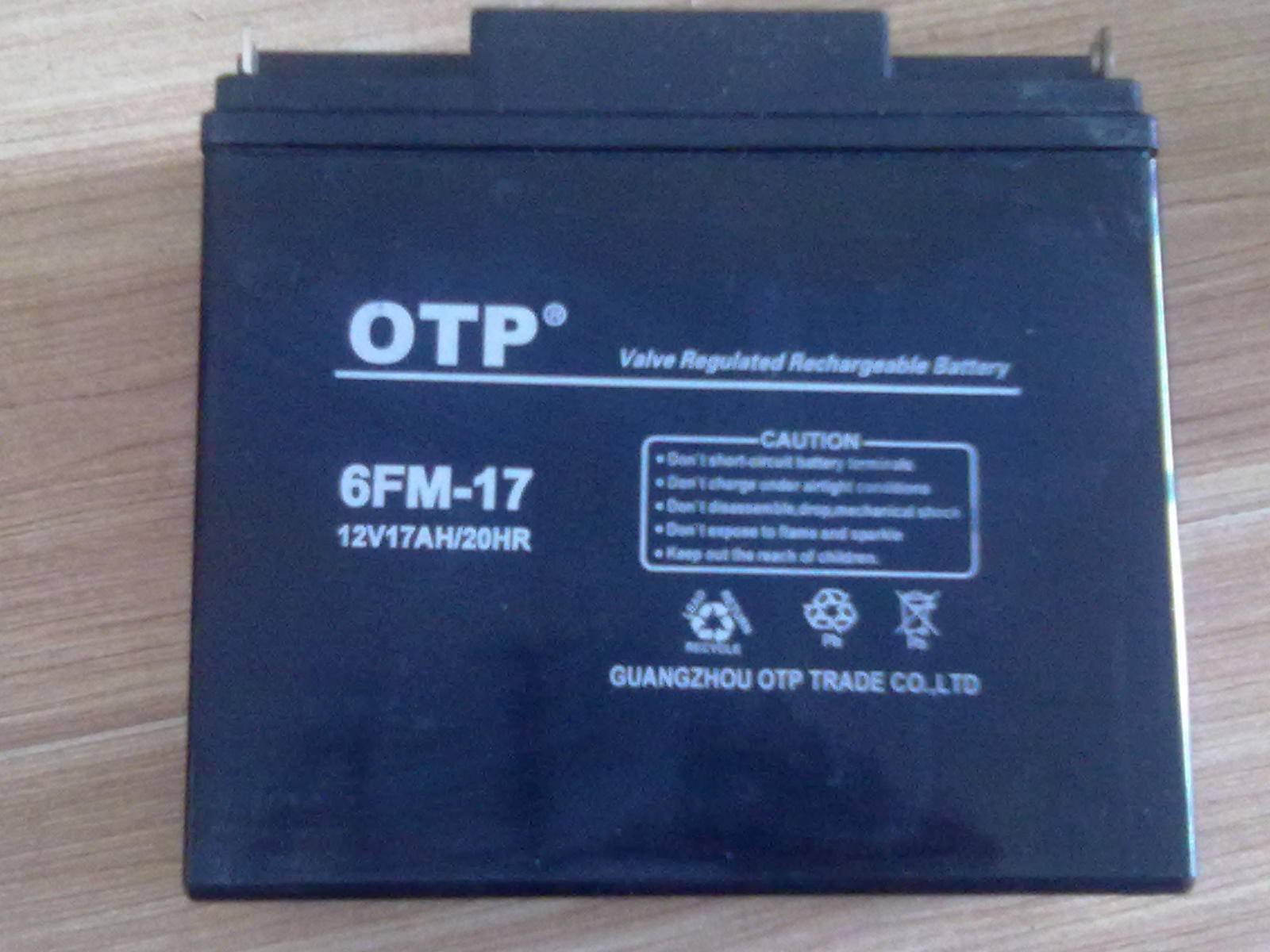 OTP蓄电池12V17AH 型号6FM-17较新价格