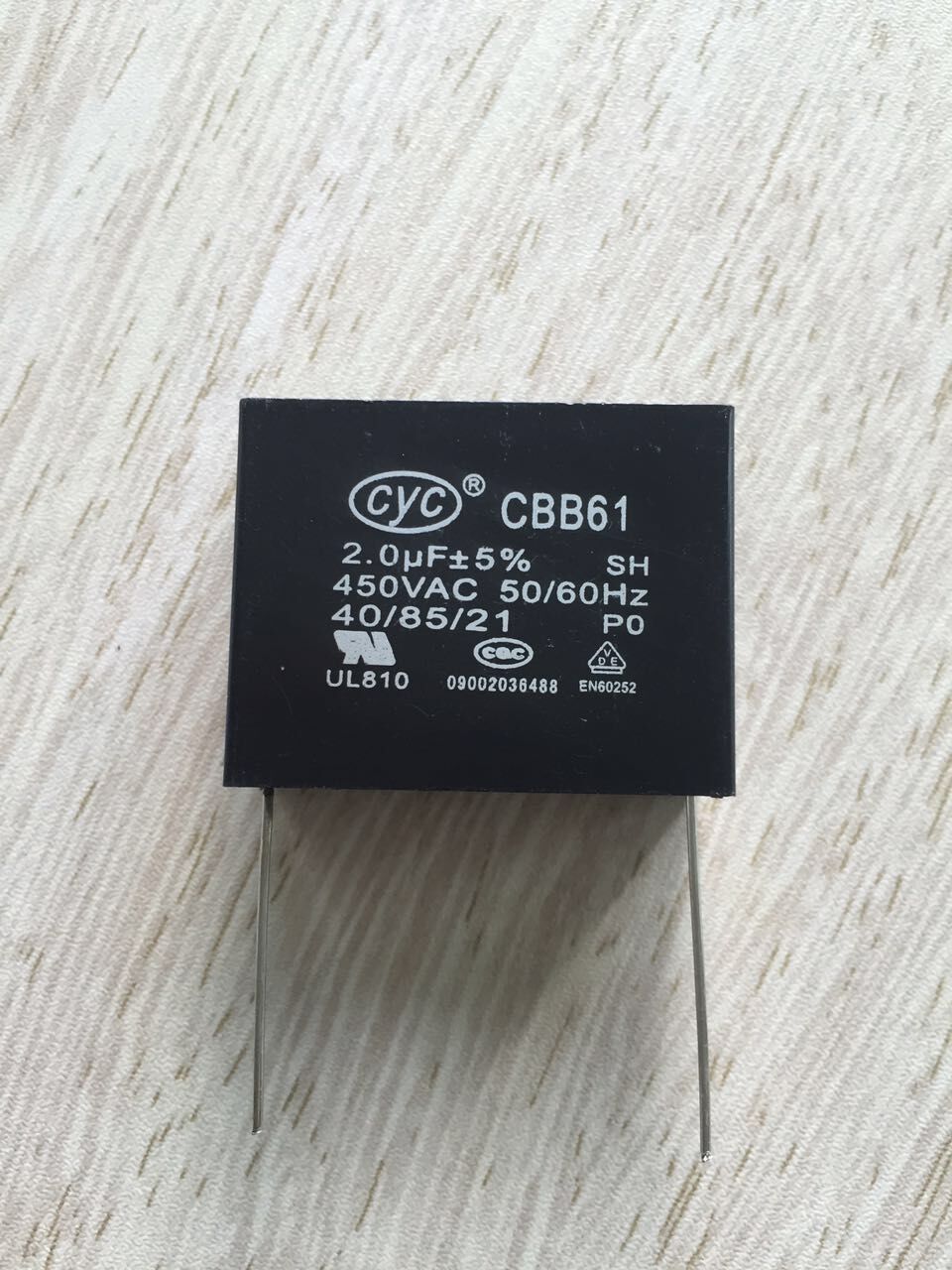 CBB61金属化聚丙烯膜方形交流电容 马达启动电容 风扇电容 脱排油烟机电容