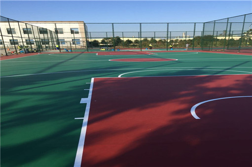奥美佳体育专业塑胶篮球场施工 网球场施工 羽毛球场施工