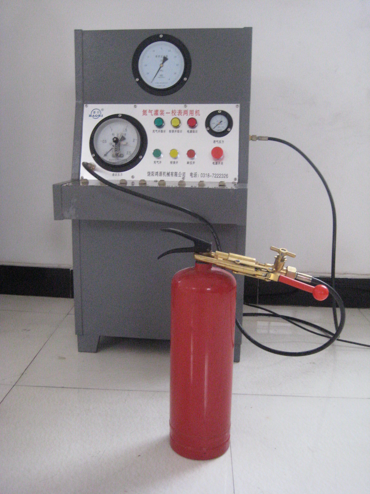 灭火器加压需要设备@灭火器驱动气体灌装设备@灭火器氮气灌装机