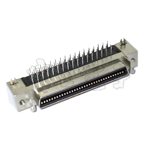 供应SCSI伺服接口68PIN母座CN型90度弯插|HPCN连接器68芯伺服插座