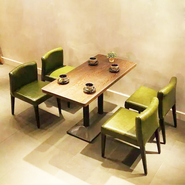 茶餐厅桌椅定做，餐饮店金属椅子，铁艺软包餐椅