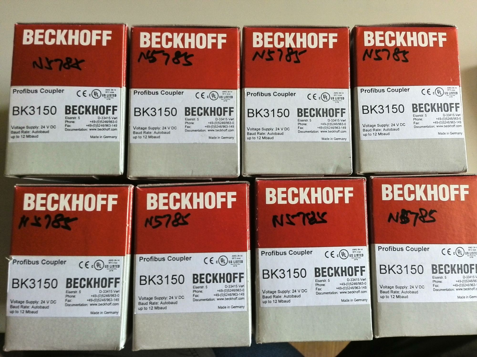 BK3150 Beckhoff EK1110 KL1012	EL1008