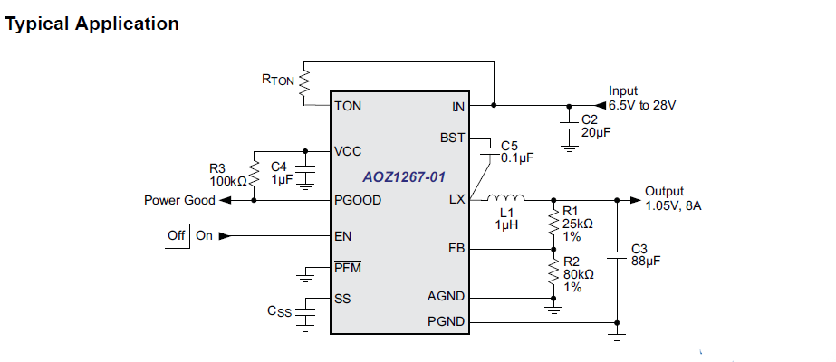 AOZ1037PI芯片DC-DC稳压器 AOS代理商泰德兰