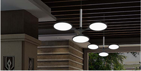 创意三叶OLED吊灯客厅卧室酒店咖啡吧酒吧装饰灯