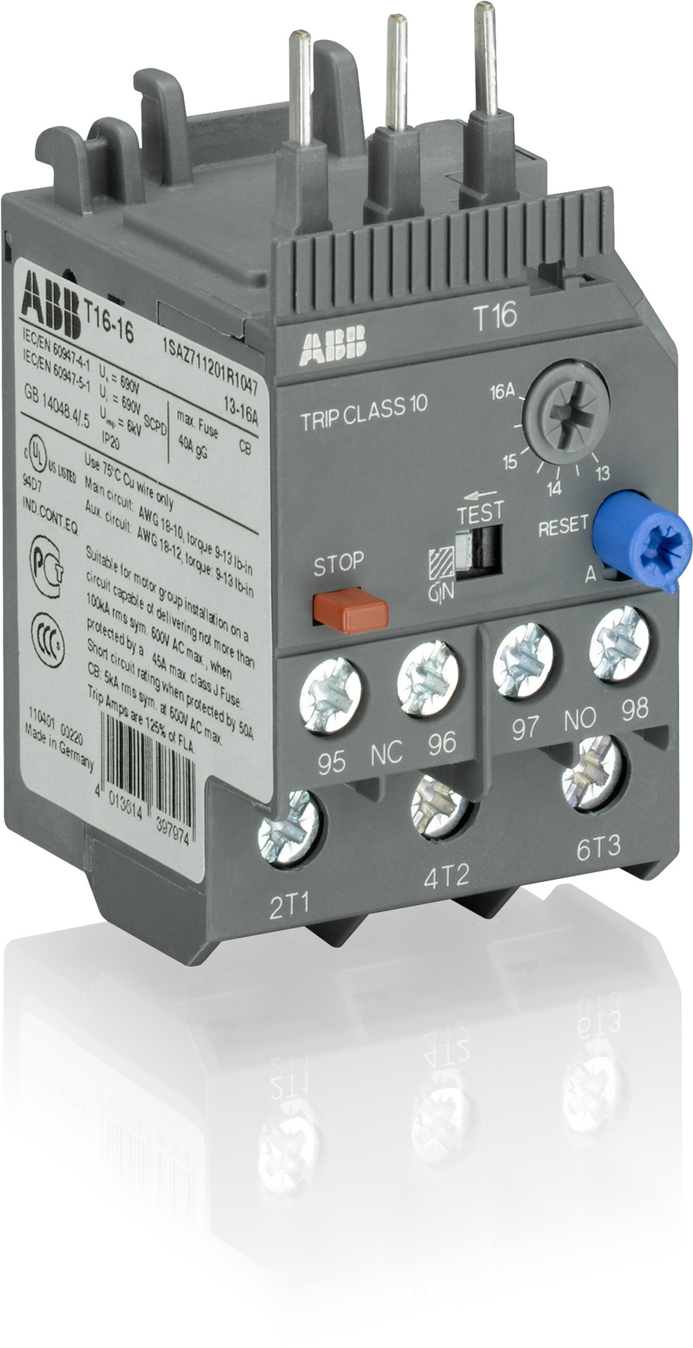 ABB热过载继电器T16-0.13