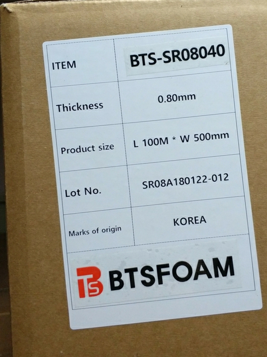 BTS-SR08040韩国SR泡棉BTSFOAM代理销售韩国泡棉PORON
