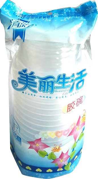 供应广西南宁桂林柳州一次性厚胶碗厂家高温消毒一次性PP塑胶碗超市一次性塑料制品批发