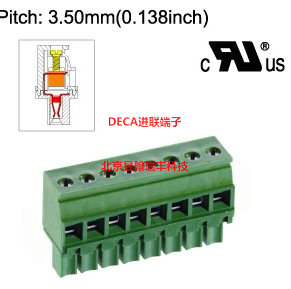 MC560-381原装中国台湾DECA进联间距3.81绿色PCB插拔式端子插头/接插件