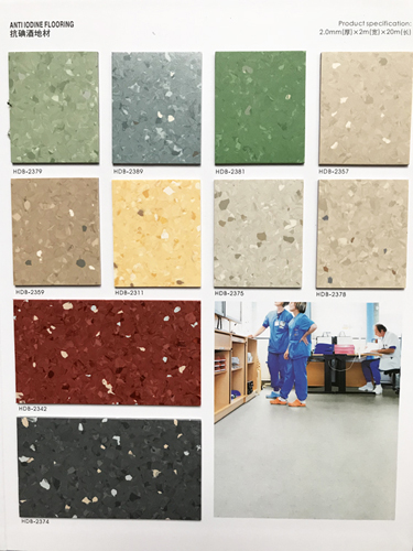 同质透心pvc地板｜深圳医院用无方向同质透心塑胶地板生产厂家