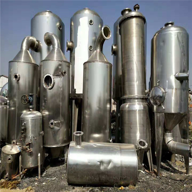 定金出售二手三效2吨钛材蒸发器 20吨强制循环蒸发器