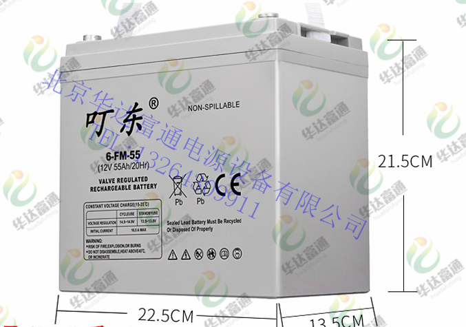 叮东蓄电池 6-FM-55 12V全系列 报价技术参数