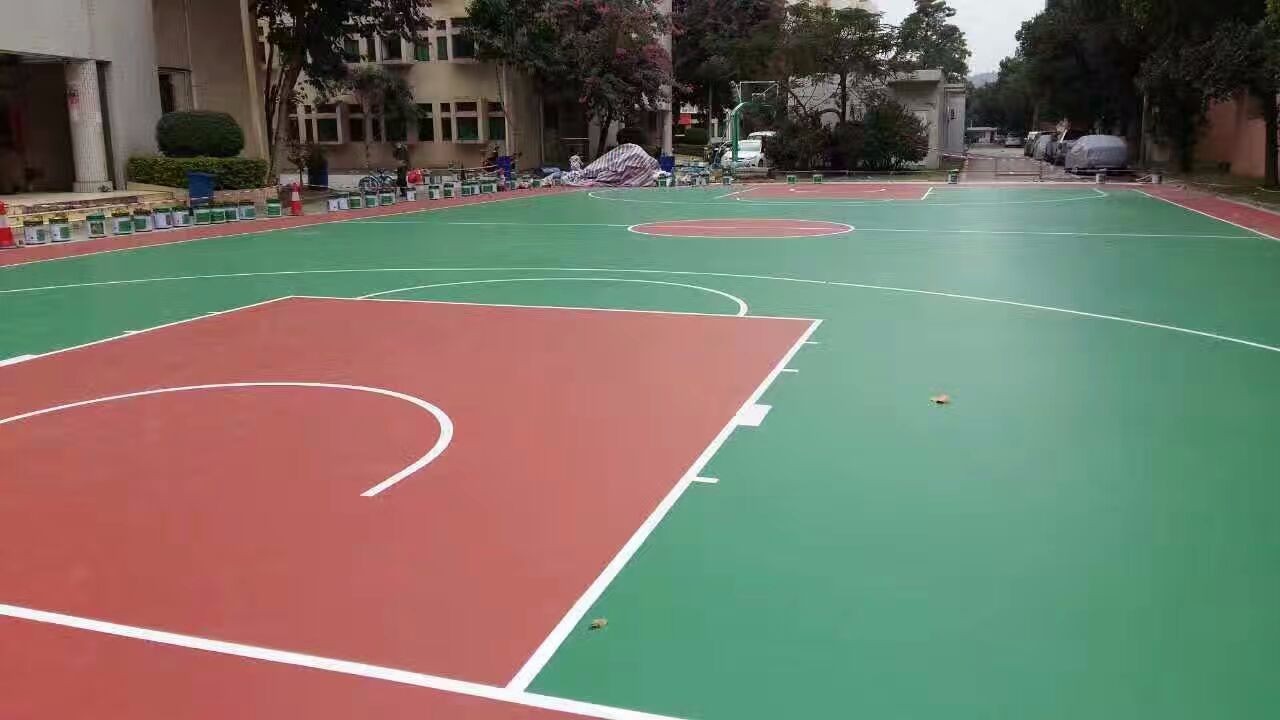 学校丙烯酸篮球场地坪建设包工包料 广西康奇体育