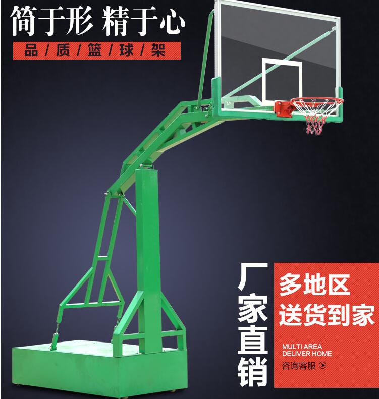 南宁篮球架出售 有绿色大箱凹箱篮球架供应康奇体育