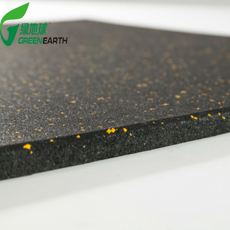 绿地球高密度橡胶地砖减震隔音垫环保耐磨