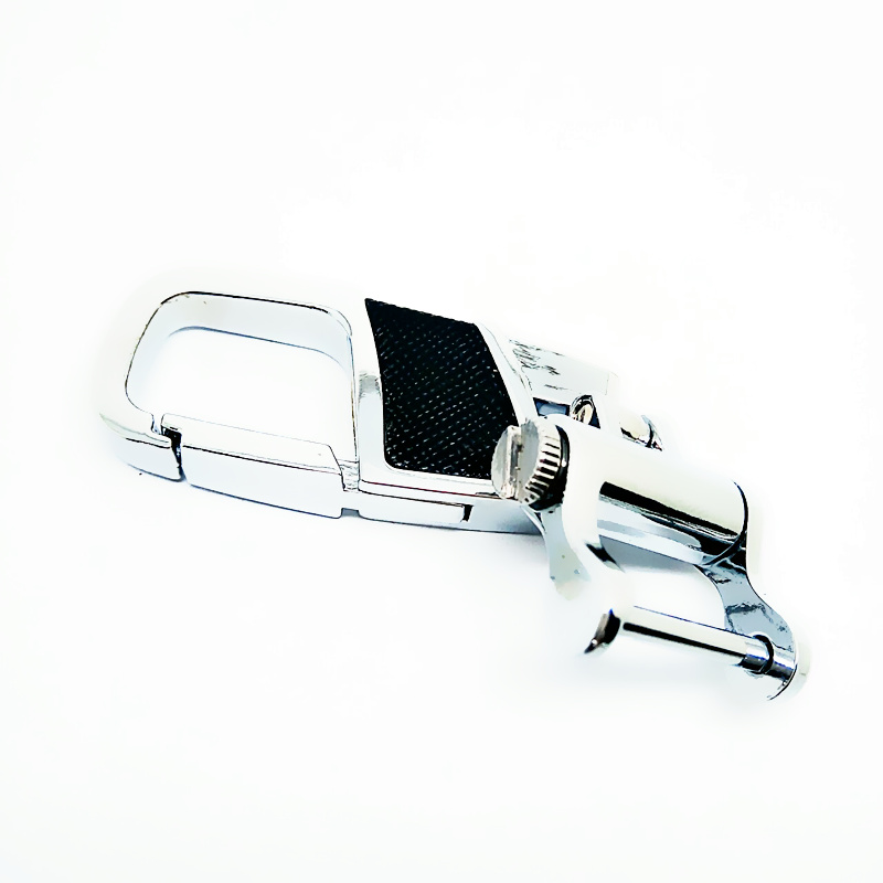 厂家直供金属创意皮质钥匙扣贴皮扣品质保证高档腰挂钥匙扣