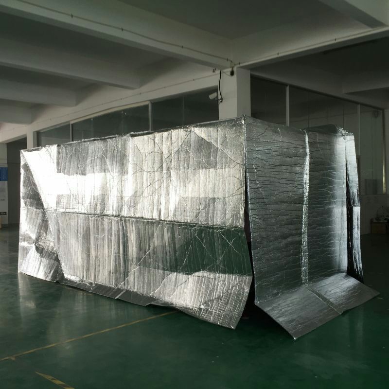 40尺高柜货柜铝箔隔热罩 双面纯铝编织布方形货柜内衬袋 防潮防尘
