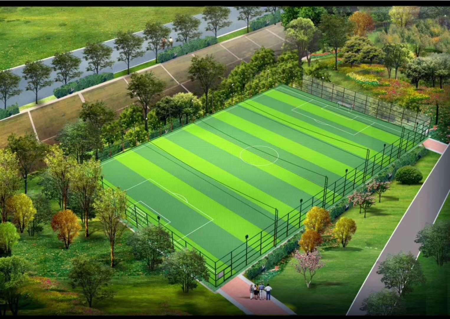 柳州足球场草坪翻新 专业足球场建设厂家 康奇体育