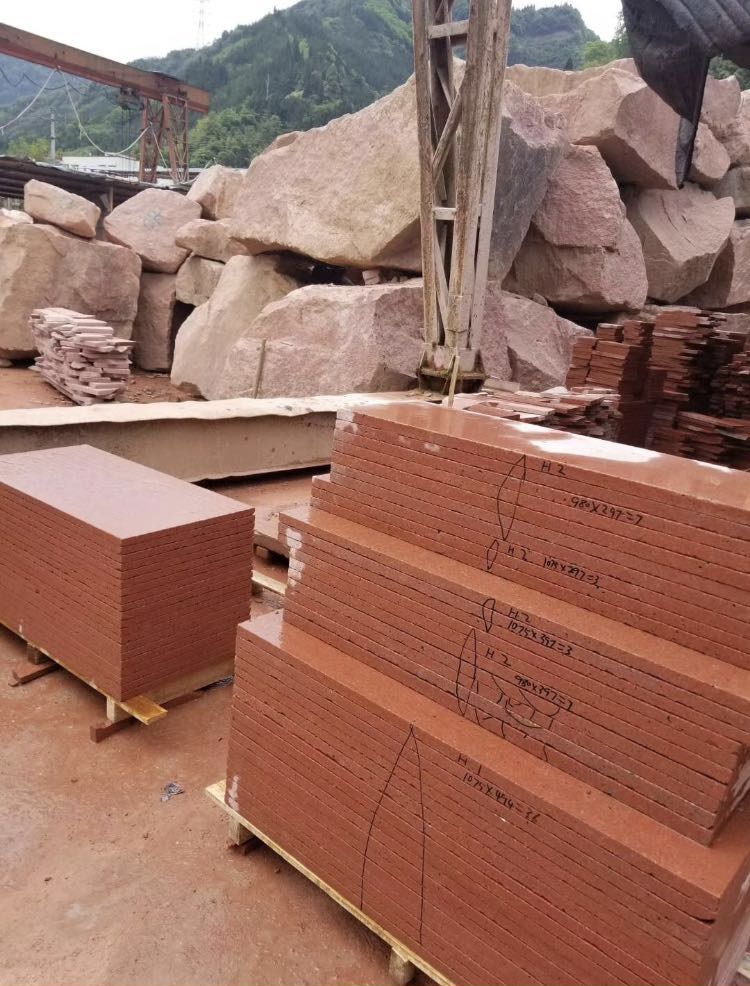 深圳厂家直销 泉州白 光面 红色花岗岩板材 各种规格石材