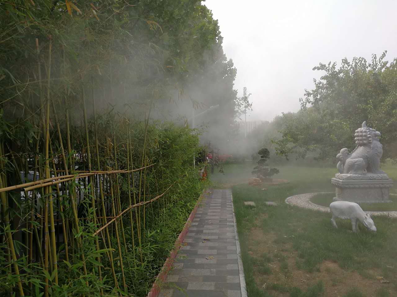 园林造雾设备.雾森设备.上海凌角