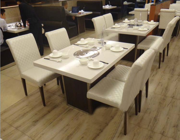 石锅鱼餐桌，椰子鸡桌子定做，火锅餐厅桌椅定制工厂