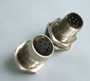 科迎法插座M12插座-M12信号插座-M12板前安装PG9插座型号