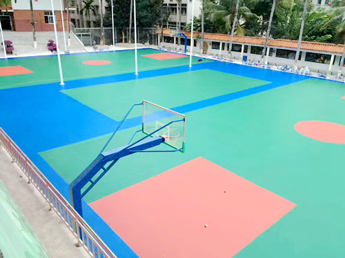 加厚硅PU篮球场建设公司20年施工经验天津武清